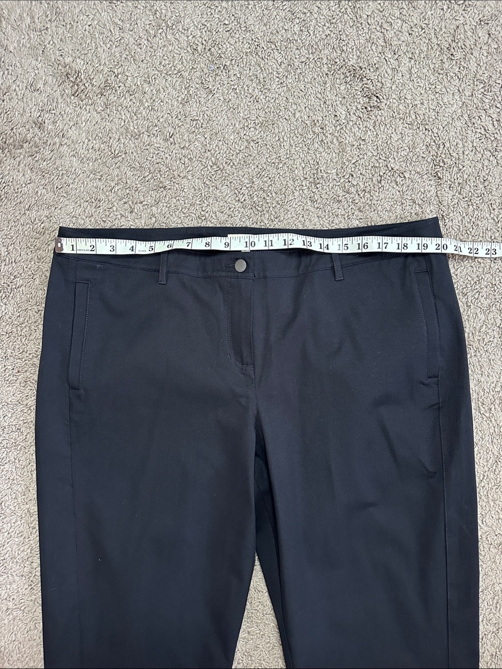 NWT Eileen Fisher ORGANIC COTTON BLACK SLIM ANKLE PANT - Picture 4 of 11